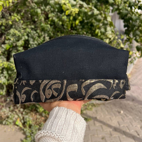 حقيبة مربعة بنقوش إسلامية - حافظة مكياج وأقلام قطنية - خيارات تخصيص