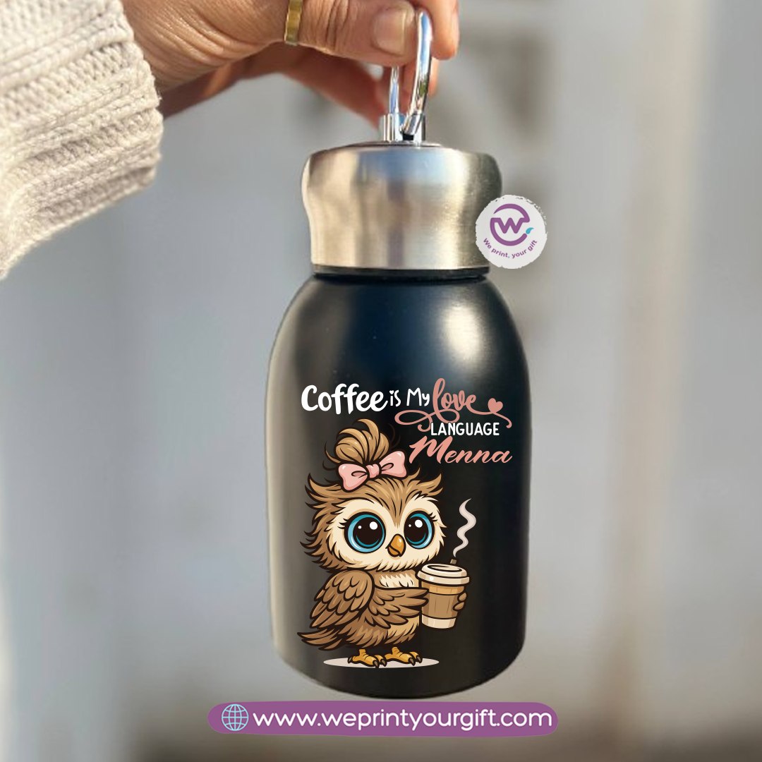 Mini Thermal Coffee Mug – 300ml | 304 Stainless Steel | Cute Owl Designs