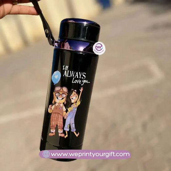 Thermal Bottle Stainless Steel with Infuser – 800ml | Valentine Cartoon Up-Inspired Design - WE PRINT
