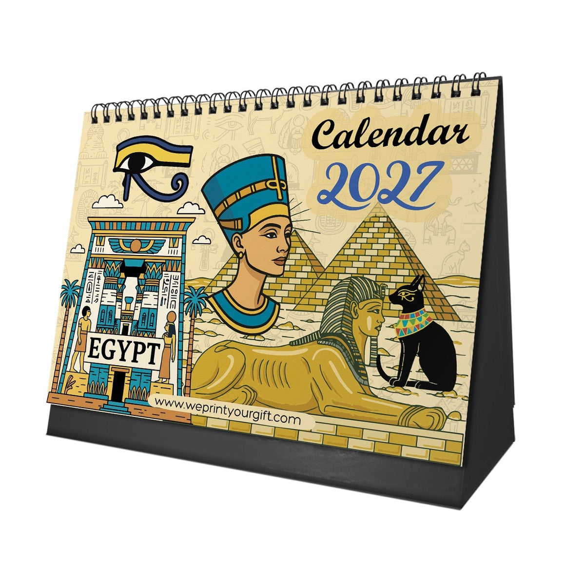 Ancient Egypt 2027 Desk Calendar – Pharaohs, Symbols & Timeless Art