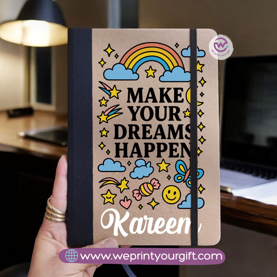 Custom Wood-Colored Hardcover Notebook - A5- Buy 2 Get 1 Free