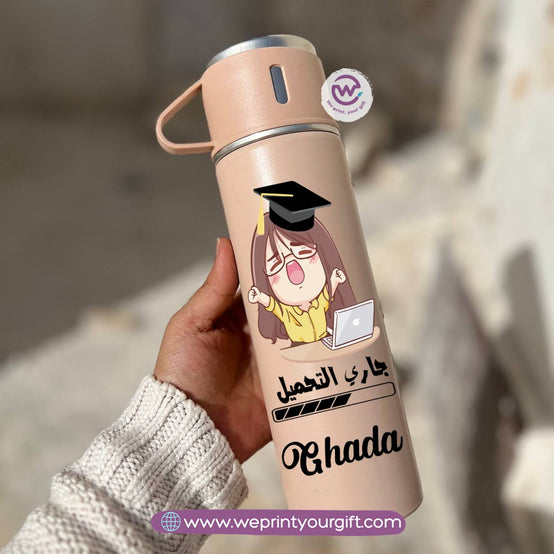 Graduation Thermal Flask with Two Extra Cups – 500ml