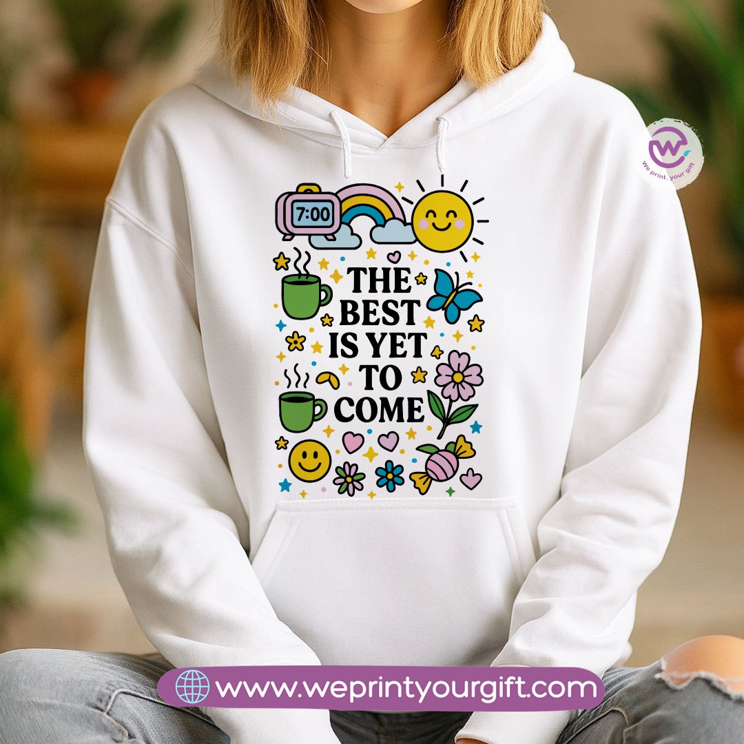 Motivational Doodle Hoodie – Cotton Melton Unisex