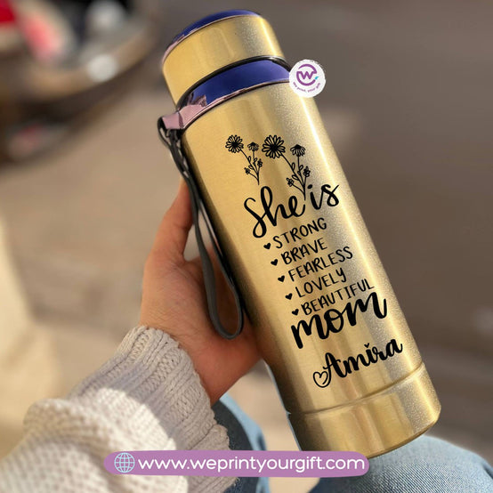 Thermal Bottle Stainless Steel with Infuser – 800ml | Mother’s Day Floral Design