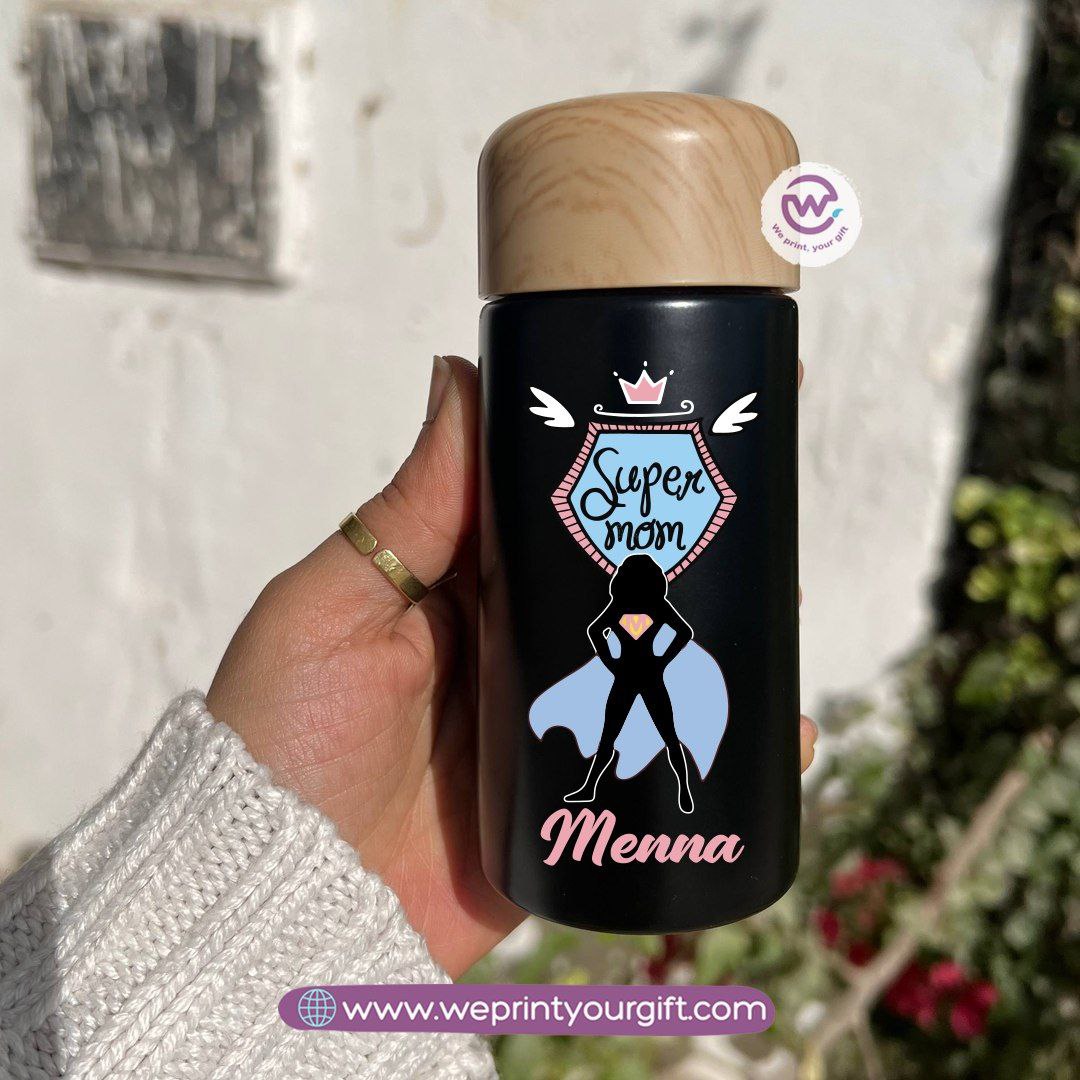 Mini Thermal Coffee Mug – (150ml & 250ml) | Wooden Lid - Mother’s Day Edition