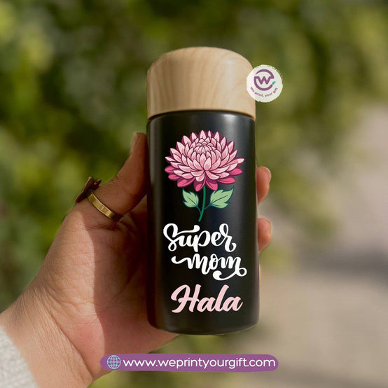 Mini Thermal Coffee Mug – (150ml & 250ml) | Wooden Lid - Mother’s Day Edition