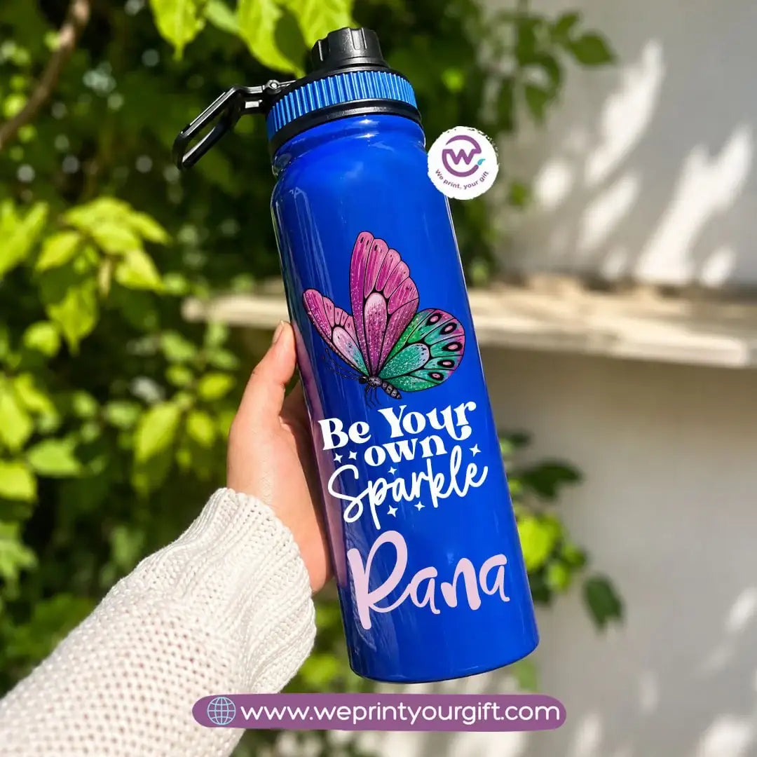 Sports Thermal Bottle with Butterfly & Motivational Designs – 800 ml & 1000 ml
