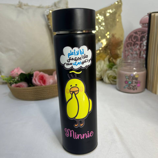 Digital Stainless Steel Thermos with Touch Screen –Sticker Print-Buy 2 Get 1 free