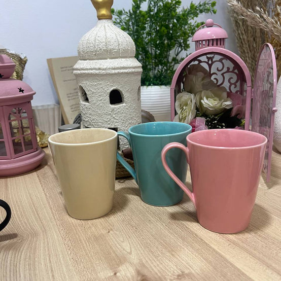 3-Color Conical Mug Set - Premium UV Raised Sticker - Buy 2 Get 1 Free