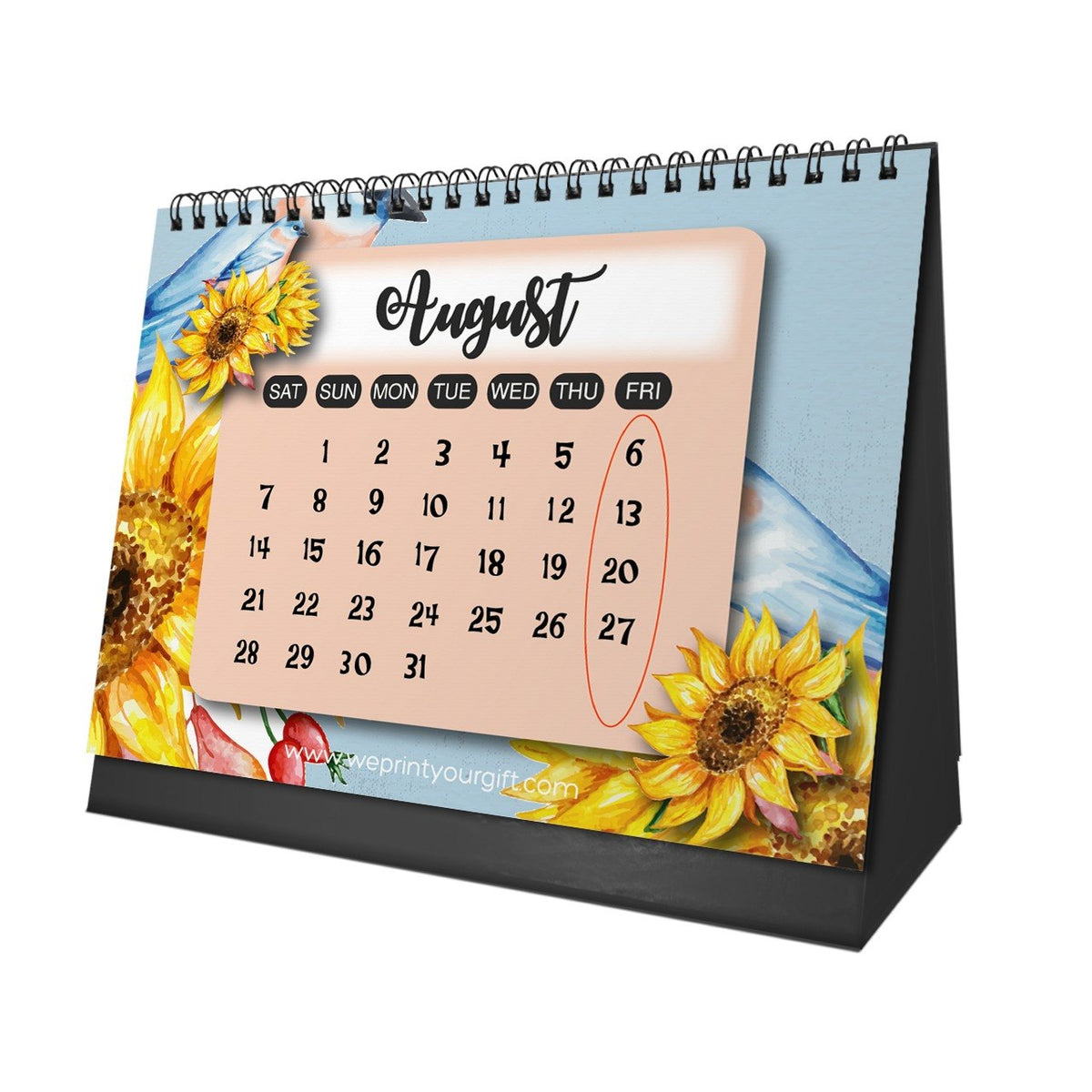 Sunflower 2027 Desk Calendar – Golden Blooms & Brighter Days