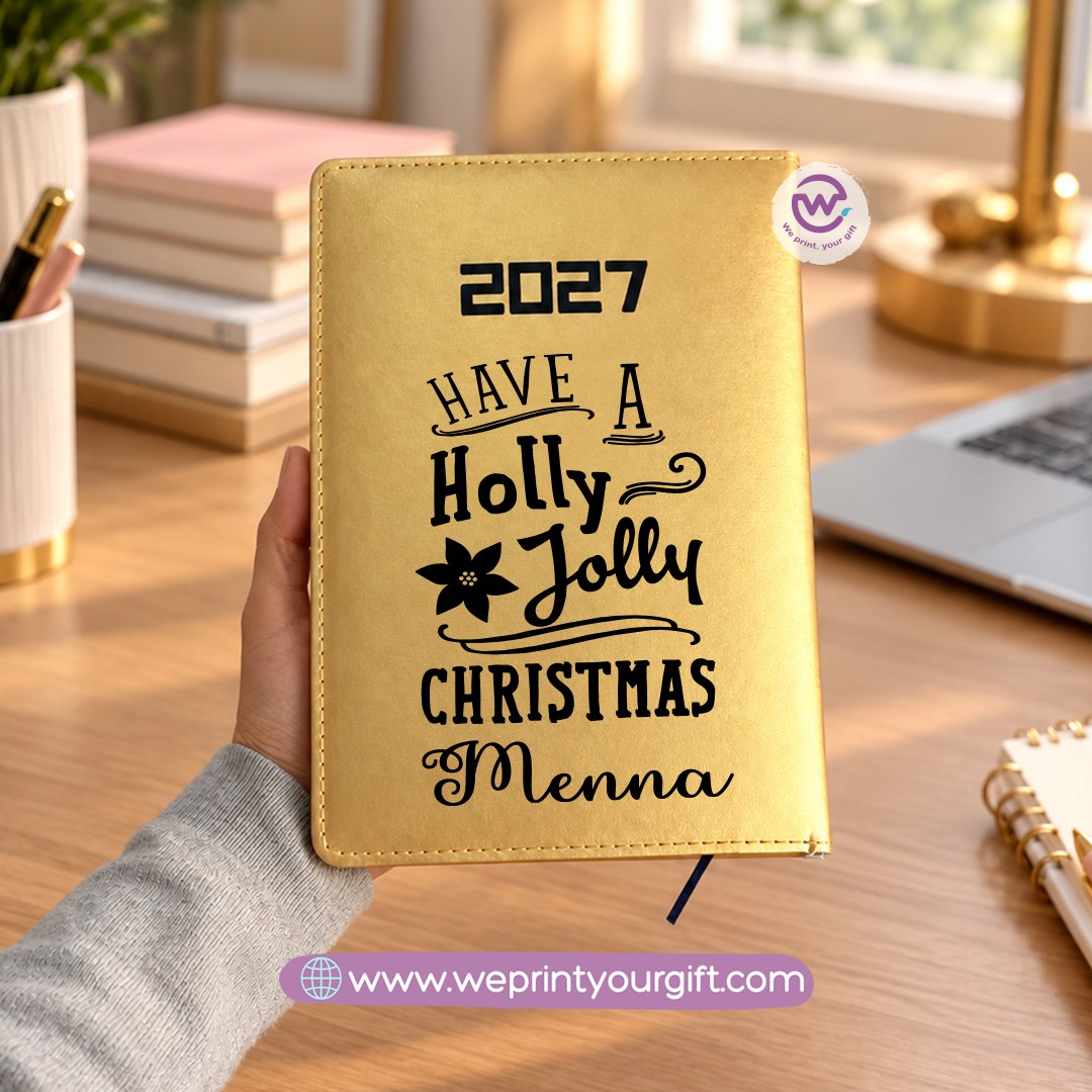 Christmas One Line Art 2027 Daily Planner – Personalized Agenda with Minimalist Holiday Designs