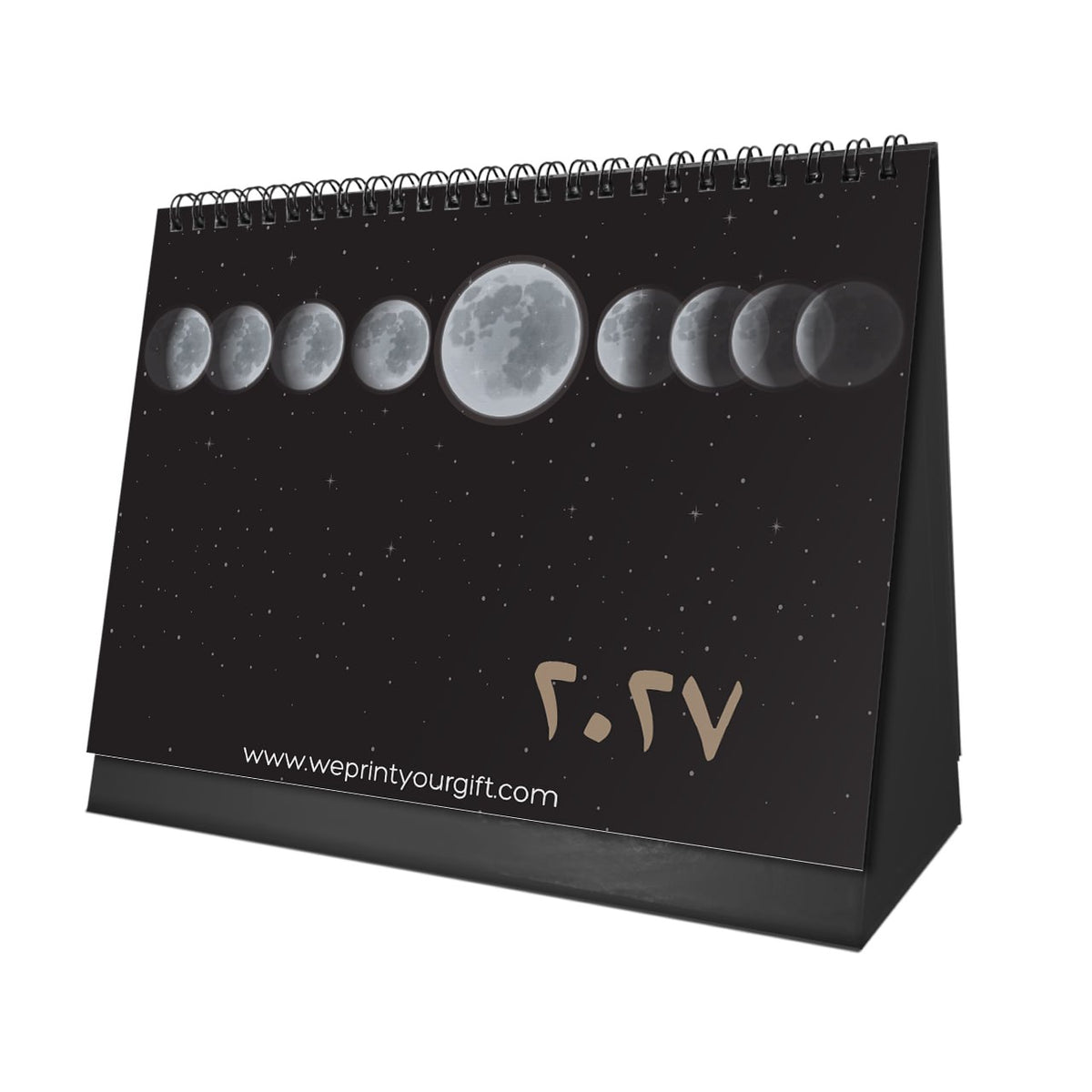 Moon Phases 2027 Desk Calendar – Celestial Art & Words of Hope
