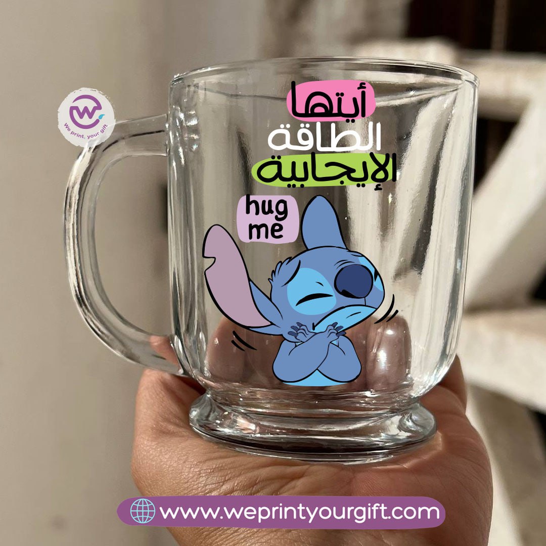 Clear Glass Espresso Coffee Cup – 250 ml | Funny Stitch-Inspired Designs