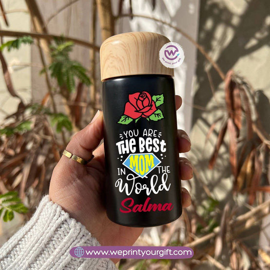 Mini Thermal Coffee Mug – (150ml & 250ml) | Wooden Lid - Mother’s Day Edition