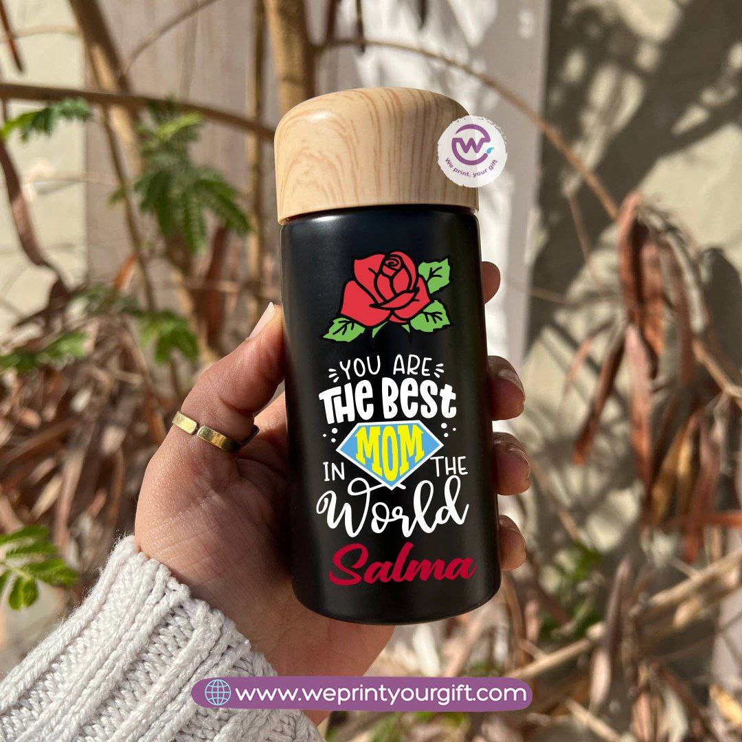 Mini Thermal Coffee Mug – (150ml & 250ml) | Wooden Lid - Mother’s Day Edition