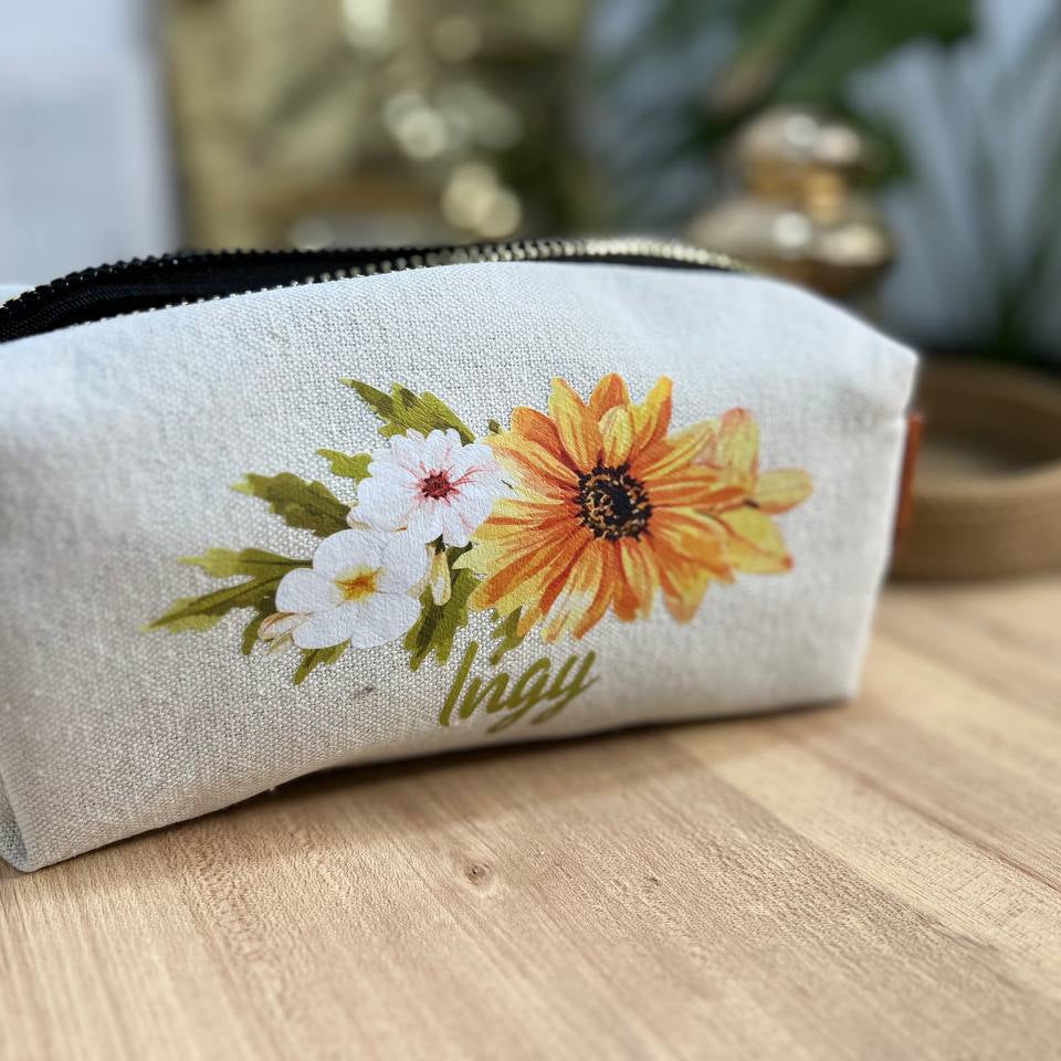 Boxy Makeup Bag- With Inner Lining  - Buy 2 Get 1 Free