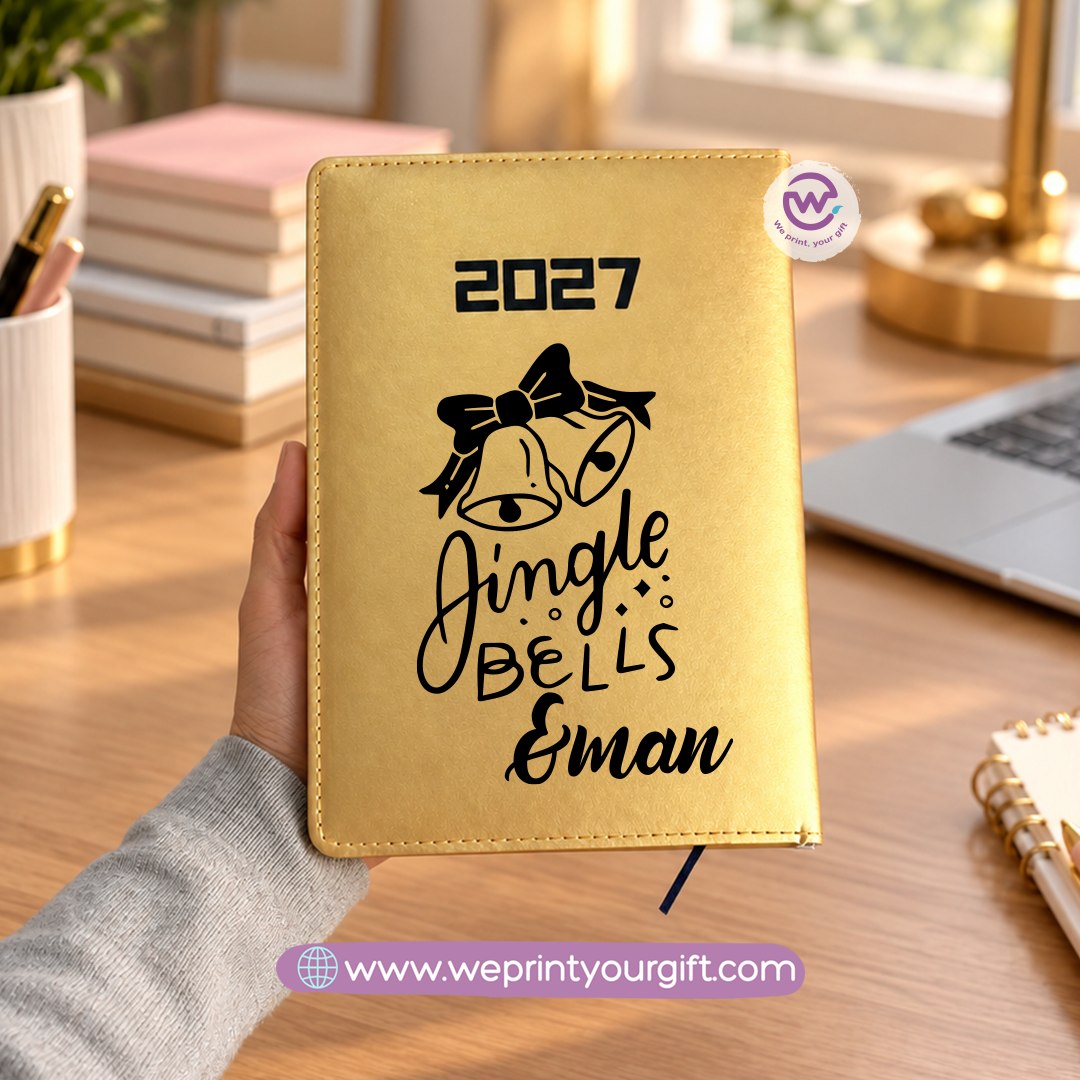 Christmas One Line Art 2027 Daily Planner – Personalized Agenda with Minimalist Holiday Designs