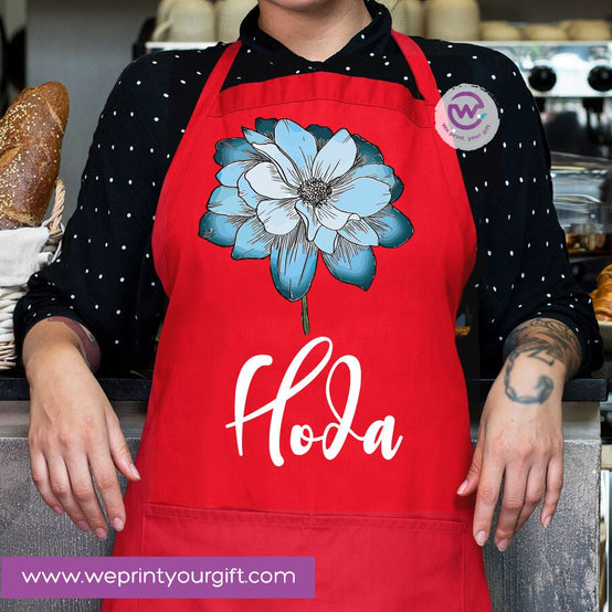 Personalized Name Apron – Heavy Cotton Cooking Apron with Pocket & Adjustable Tie