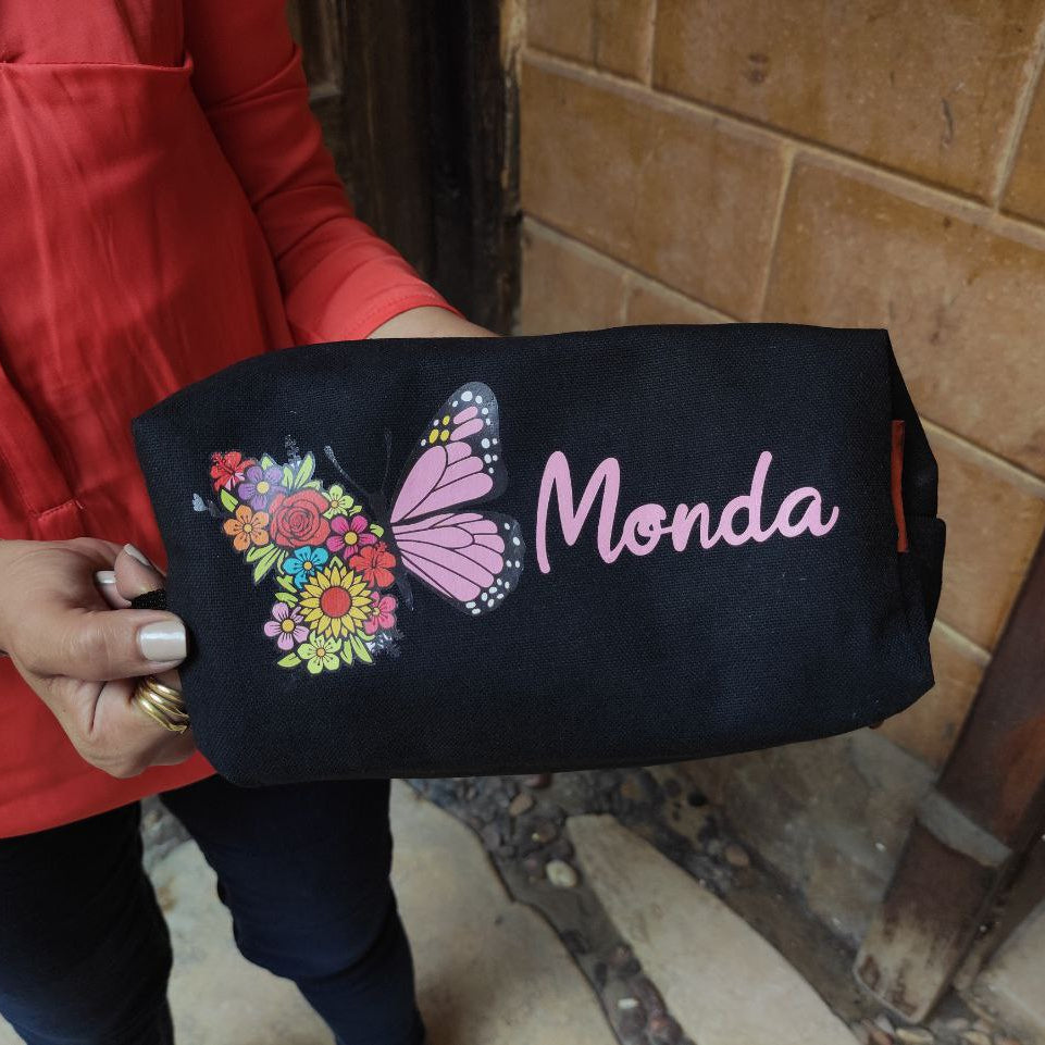 Boxy Makeup Bag- With Inner Lining  - Buy 2 Get 1 Free