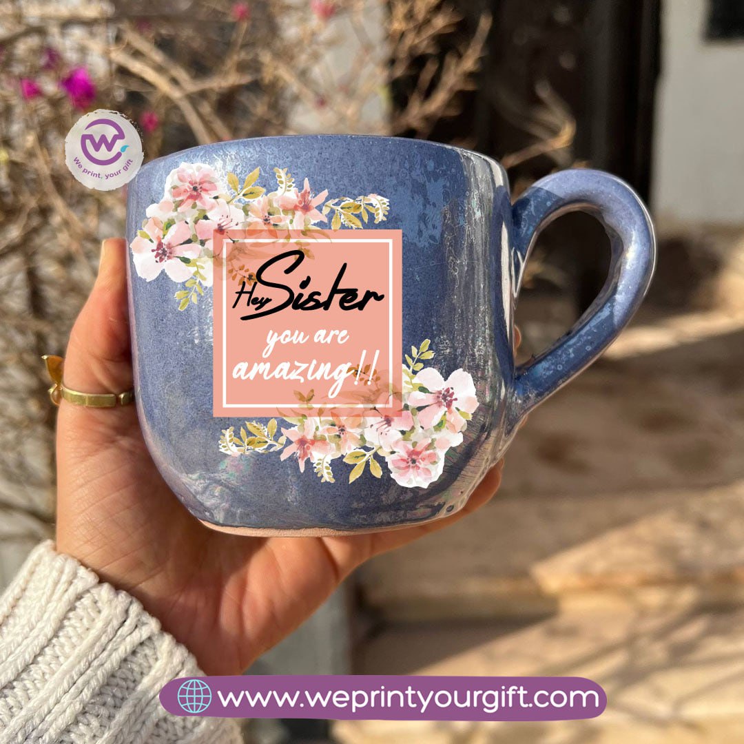 Pearl Touch Pottery Handmade Mug – 350 ml | Mother’s Day Designs