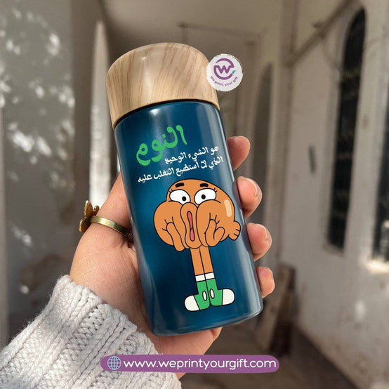 Mini Thermal Coffee Mug – (150ml & 250ml) | Wooden Lid - Gumball Style Designs