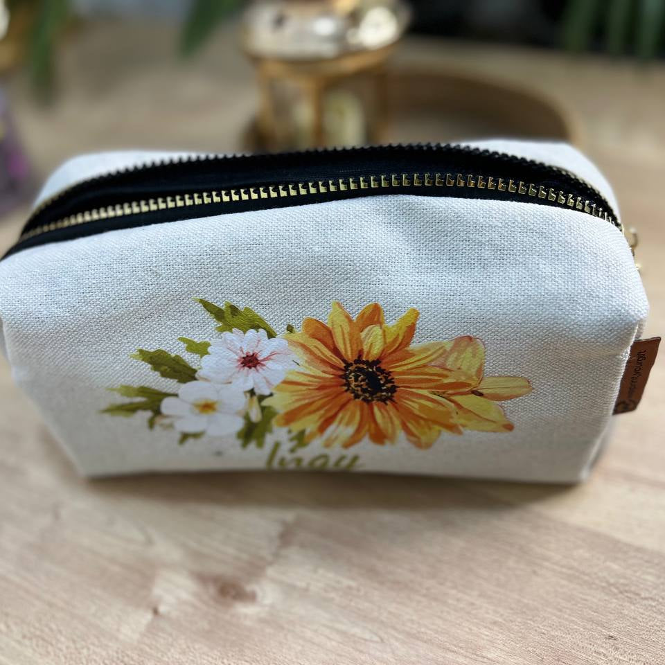 Boxy Makeup Bag- With Inner Lining  - Buy 2 Get 1 Free