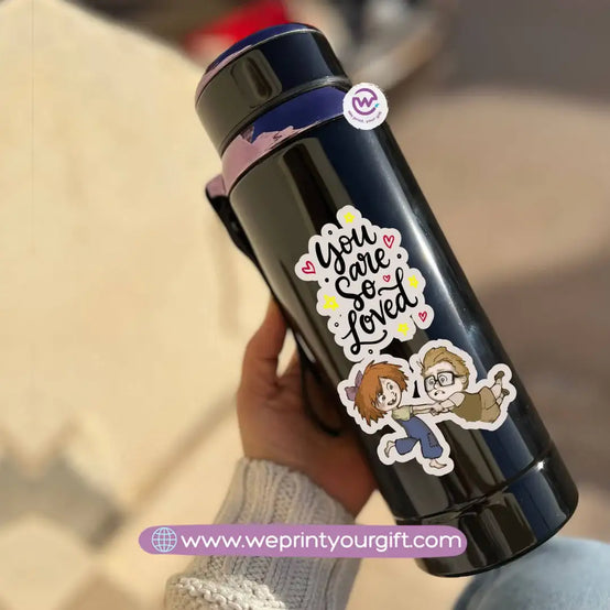 Thermal Bottle Stainless Steel with Infuser – 800ml | Valentine Cartoon Up-Inspired Design - WE PRINT
