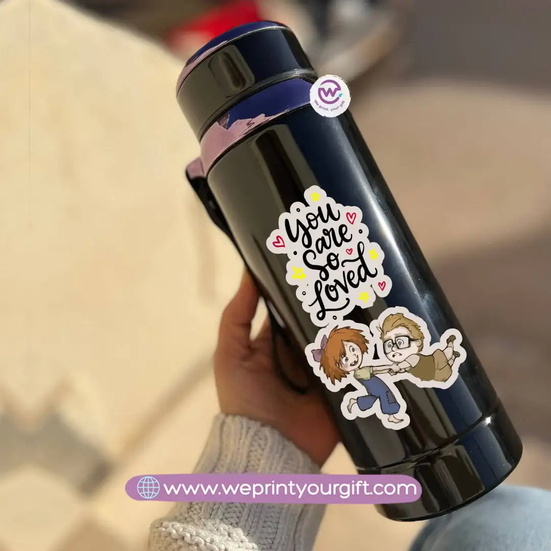 Thermal Bottle Stainless Steel with Infuser – 800ml | Valentine Cartoon Up-Inspired Design - WE PRINT