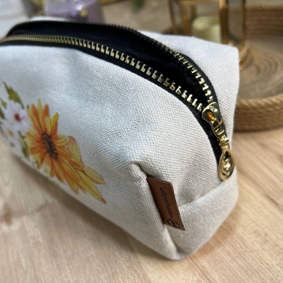 Boxy Makeup Bag- With Inner Lining  - Buy 2 Get 1 Free