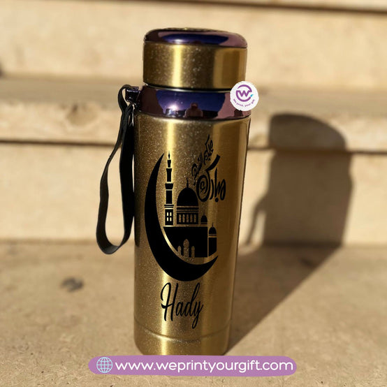 Thermal Bottle Stainless Steel with Infuser – 800ml | Ramadan One Line Art Design