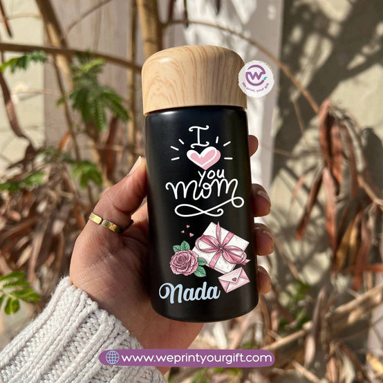 Mini Thermal Coffee Mug – (150ml & 250ml) | Wooden Lid - Mother’s Day Edition