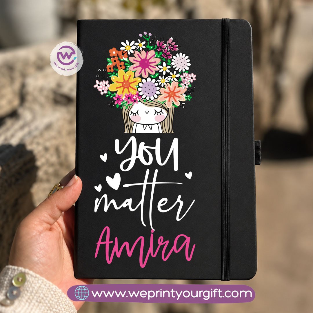 A5 Rubber Cover Notebook – English Motivational Quotes