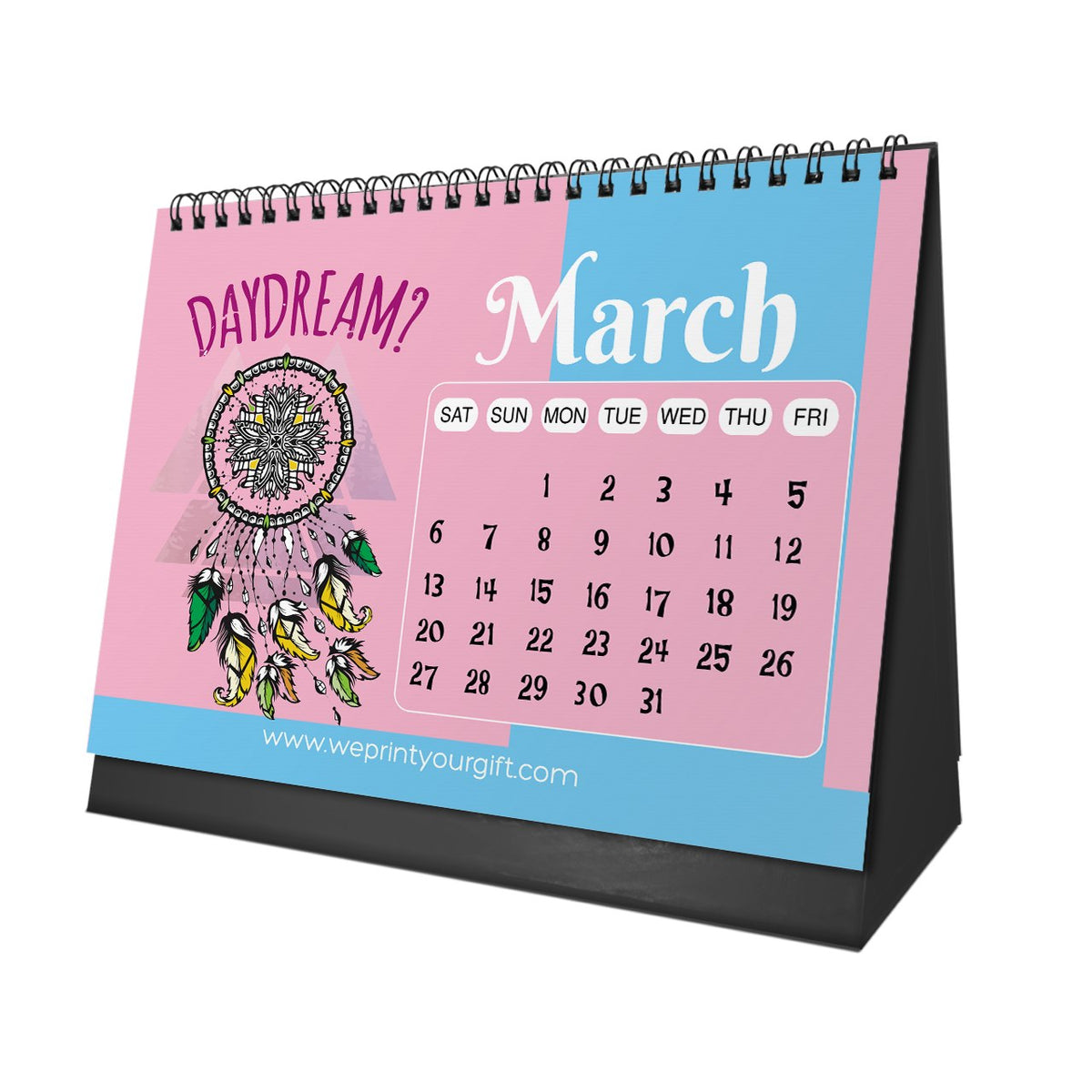 Dreamcatcher 2027 Desk Calendar – Colourful Dreams & New Possibilities