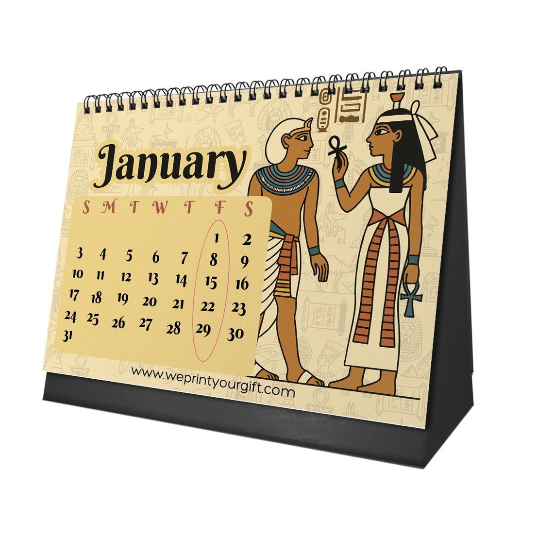 Ancient Egypt 2027 Desk Calendar – Pharaohs, Symbols & Timeless Art