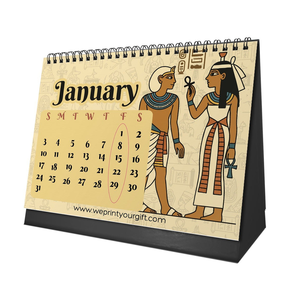 Ancient Egypt 2027 Desk Calendar – Pharaohs, Symbols & Timeless Art