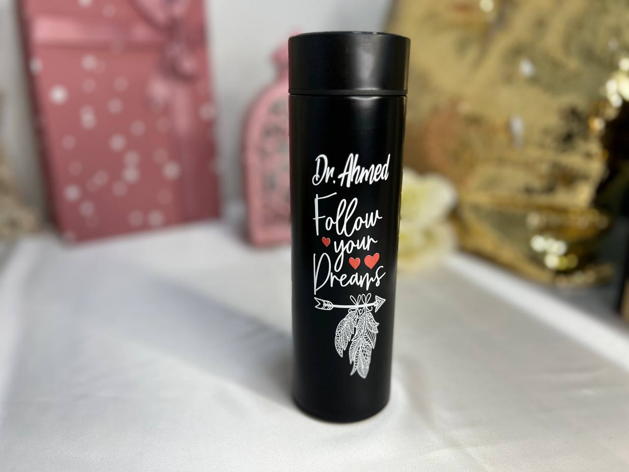 Digital Stainless Steel Thermos with Touch Screen –Sticker Print-Buy 2 Get 1 free