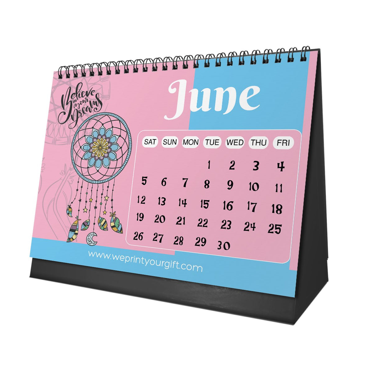 Dreamcatcher 2027 Desk Calendar – Colourful Dreams & New Possibilities
