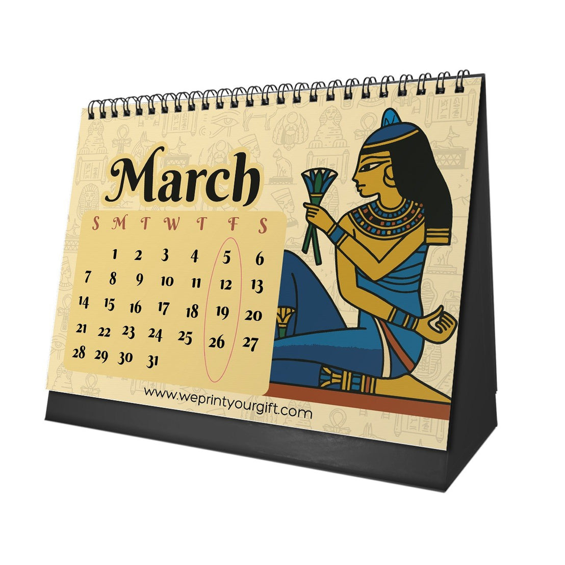 Ancient Egypt 2027 Desk Calendar – Pharaohs, Symbols & Timeless Art
