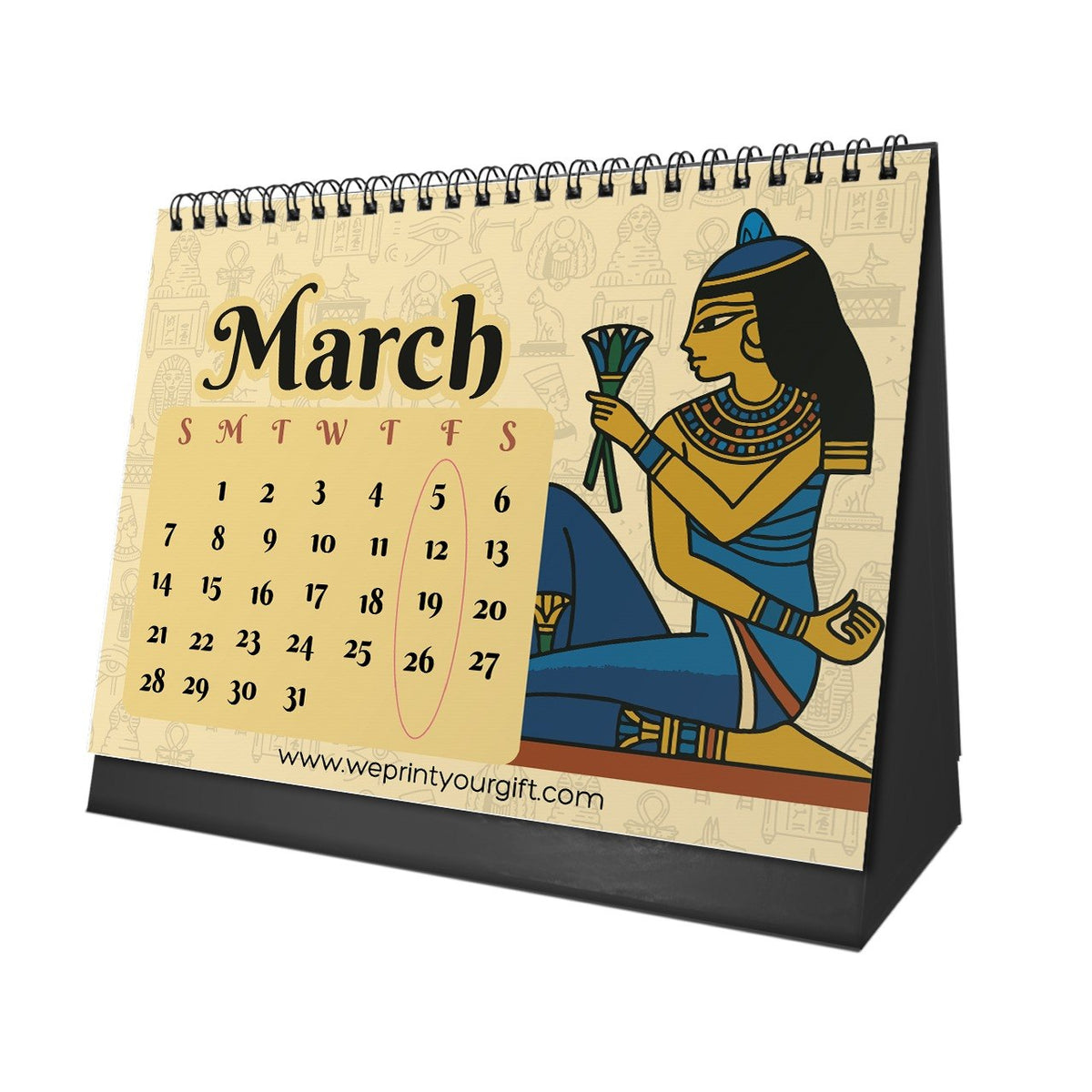 Ancient Egypt 2027 Desk Calendar – Pharaohs, Symbols & Timeless Art