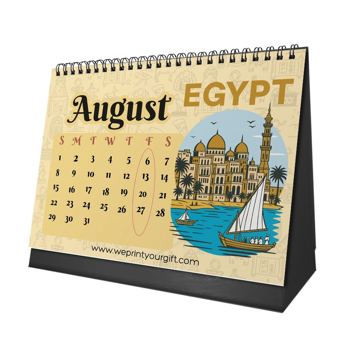 Ancient Egypt 2027 Desk Calendar – Pharaohs, Symbols & Timeless Art