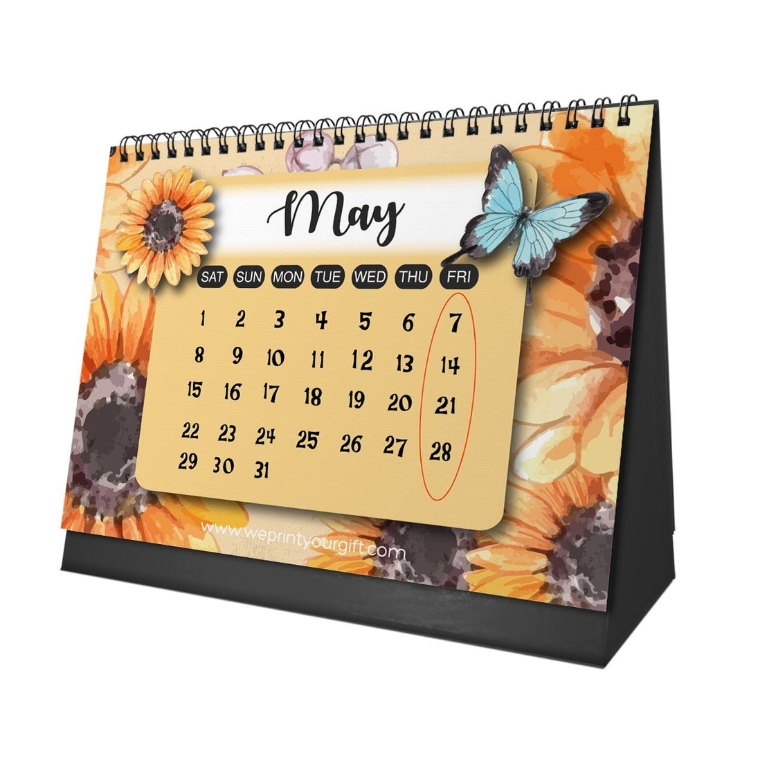Sunflower 2027 Desk Calendar – Golden Blooms & Brighter Days