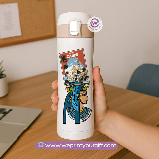 Slim Thermal Mug-Egyptian Pharaonic Design
