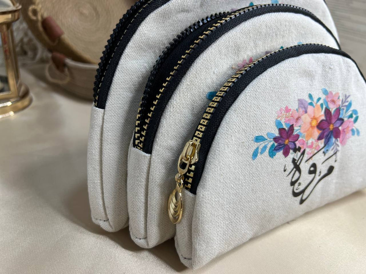 Custom 3-Piece Makeup Pouch Set - Buy 2 Get 1 Free