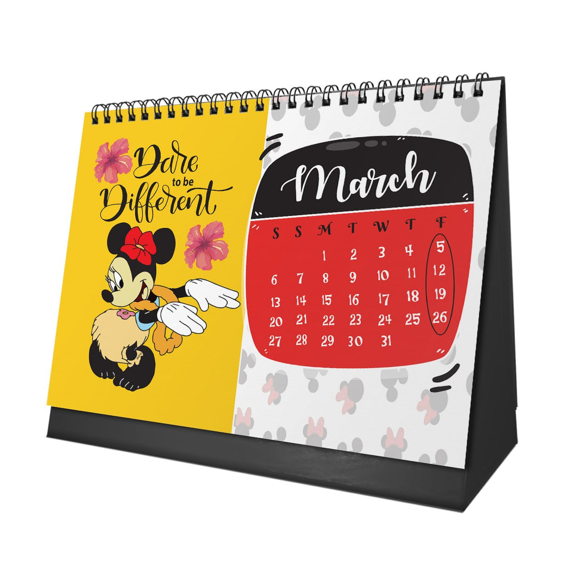 Minnie Mouse 2027 Desk Calendar – Bows, Dots & Happy Days