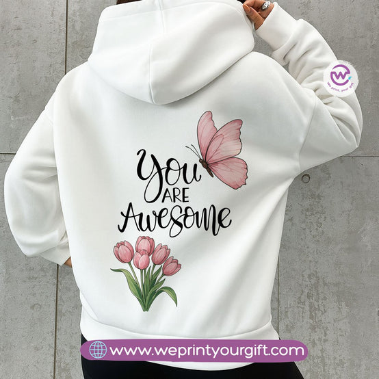 English Motivational Hoodie – Cotton Melton Unisex