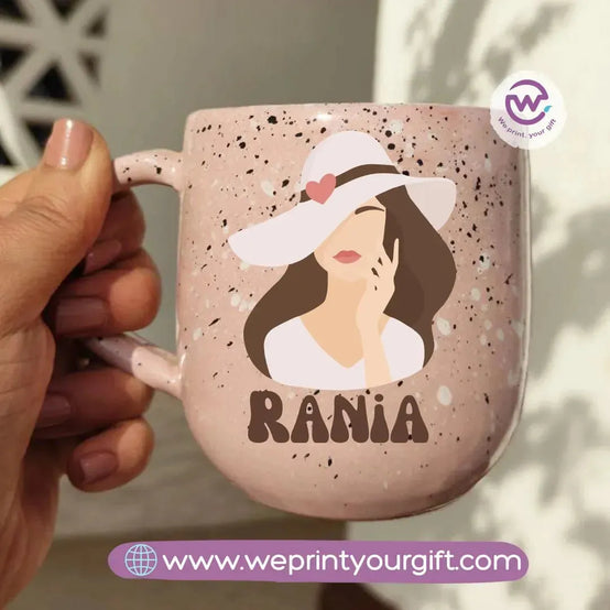 Pink Marble Pottery Mug- Boho - WE PRINT