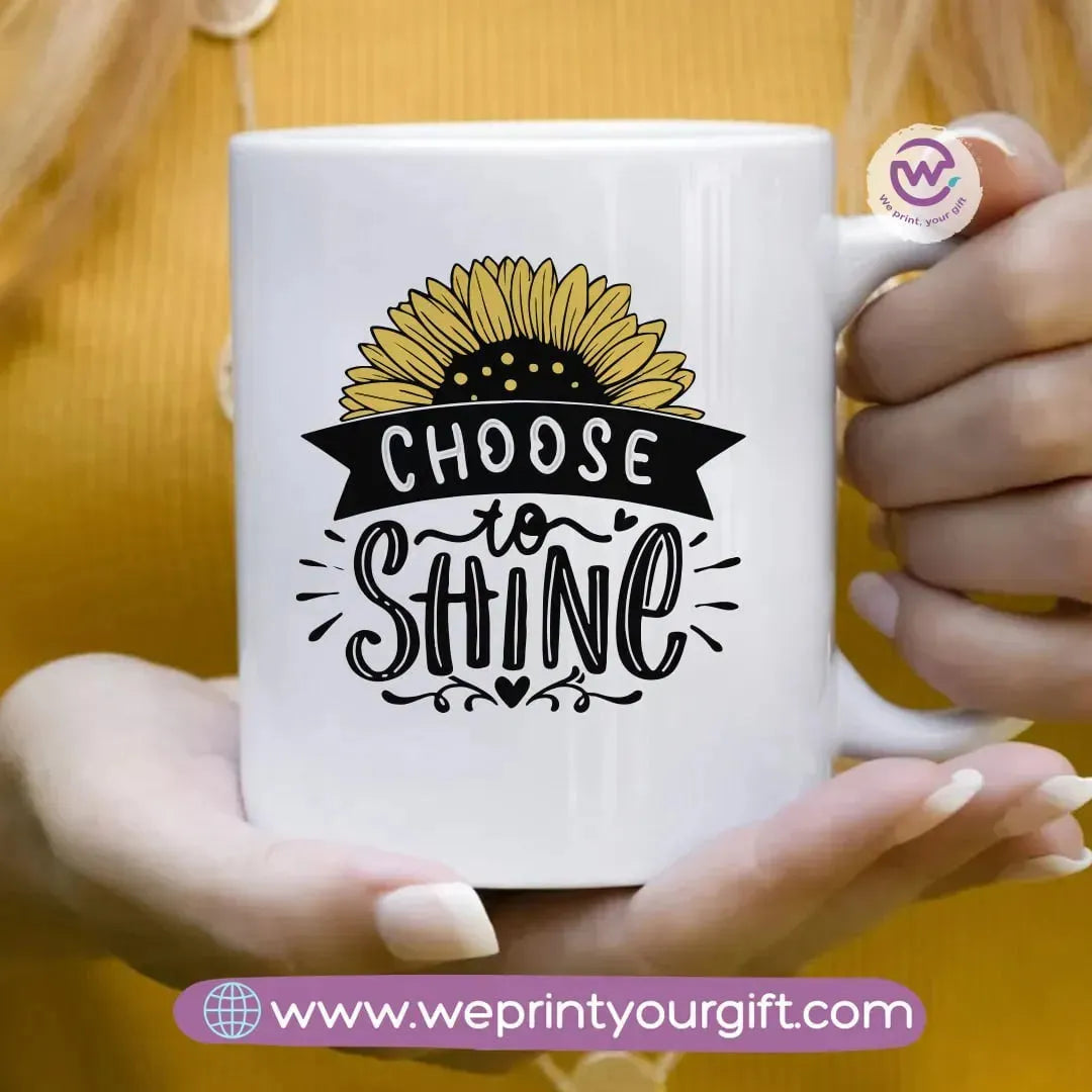 Printed Mug-Sunflower - WE PRINT