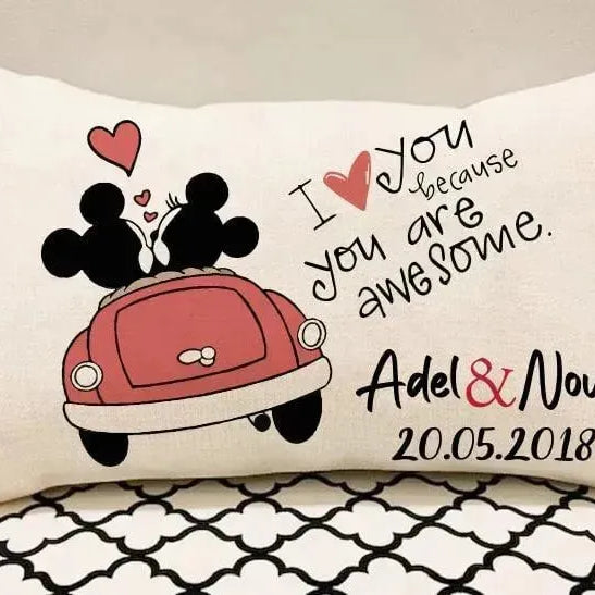 Rectangular Cushion-Valentine's Day - LOVE IS - WE PRINT