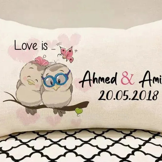 Rectangular Cushion-Valentine's Day - LOVE IS - WE PRINT