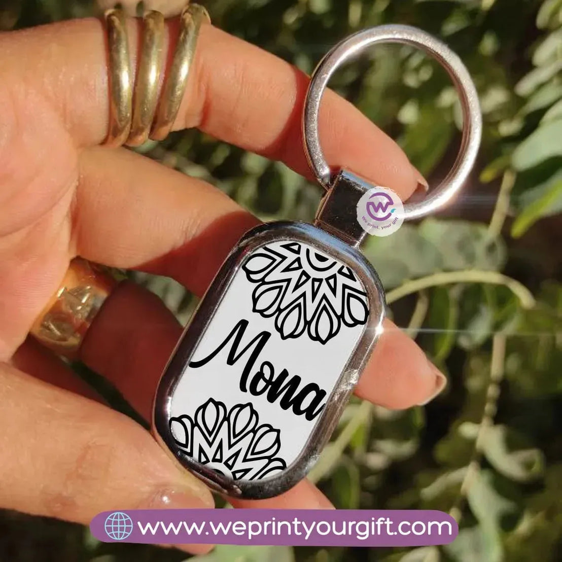 Rectangular Metal Key-Chain- Names - WE PRINT